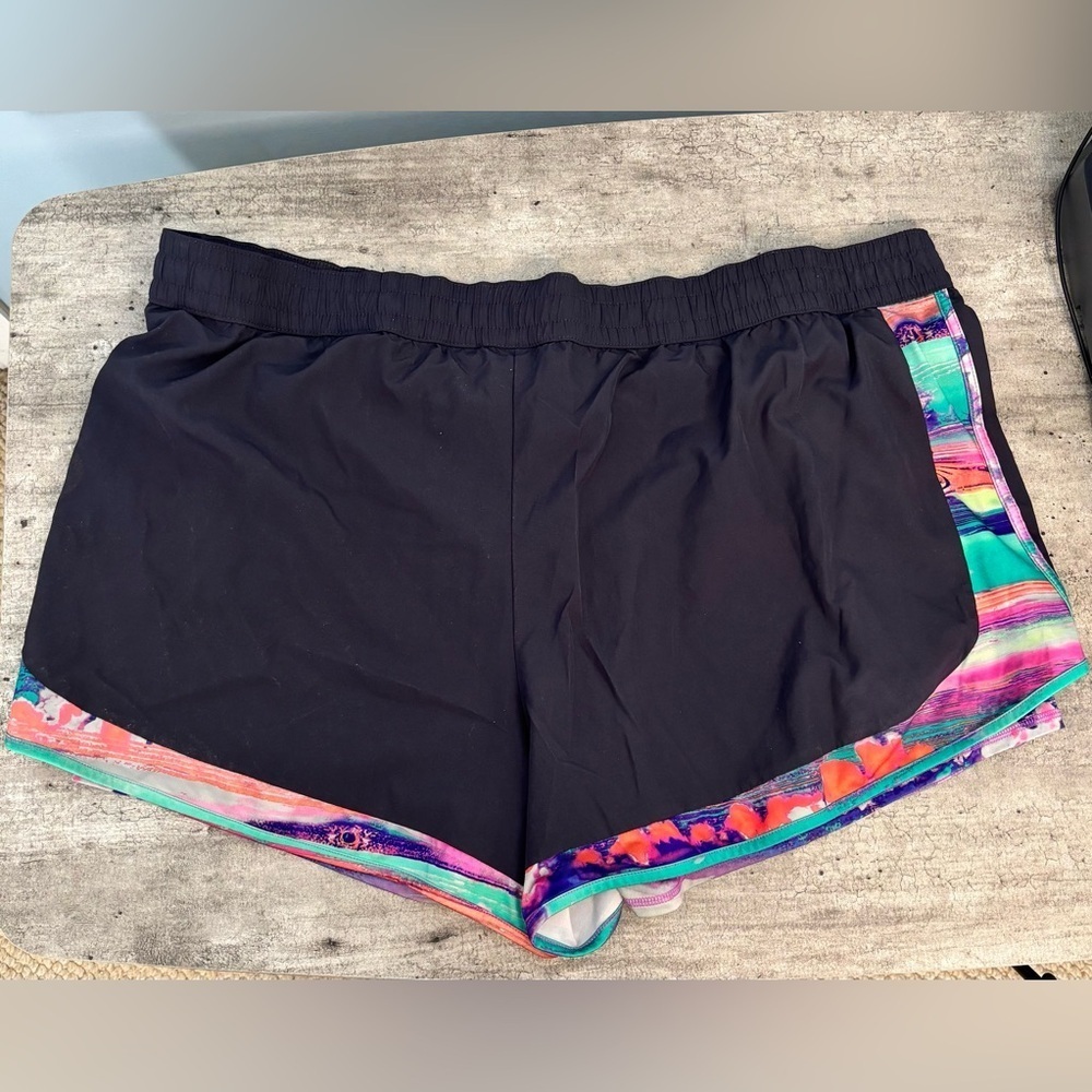 FILA Sport Women’s Size 2x Running Shorts Navy Pink Purple Workout Gym Casual - Picture 2 of 7